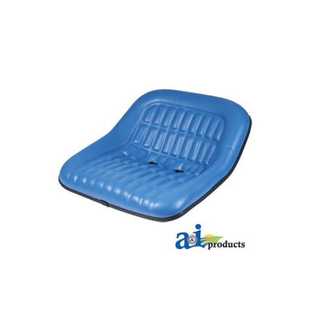 A & I Products Seat, No Suspension, 19" Pan, Steel, 7" x 2" Backs, BLUE VINYL 21" x9" x19.5" A-CS668-8V